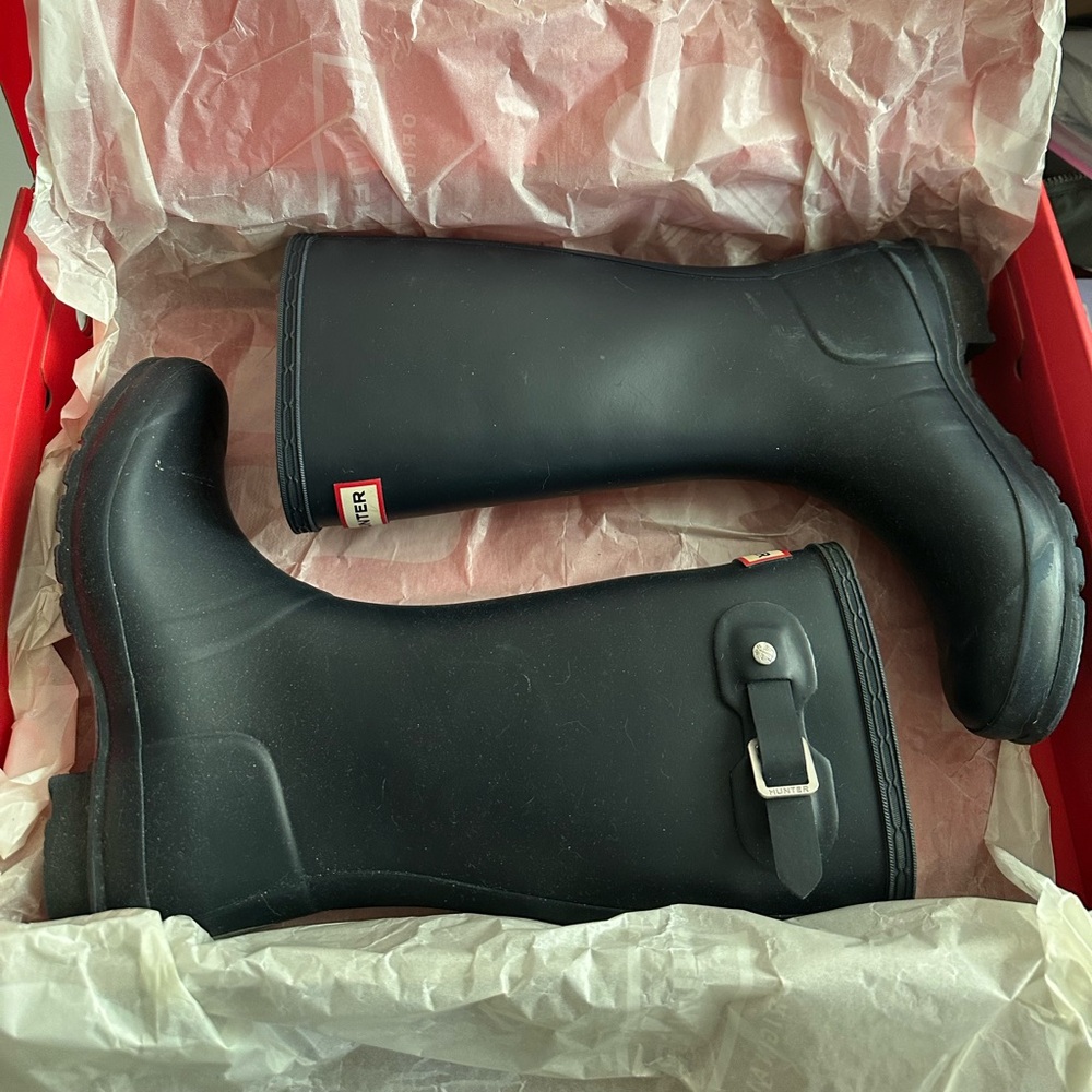 Hunter Rain Boots Kids Navy Blue Size 3